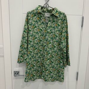 Tuckernuck Floral Mini Dress with Green and Yellow Accents